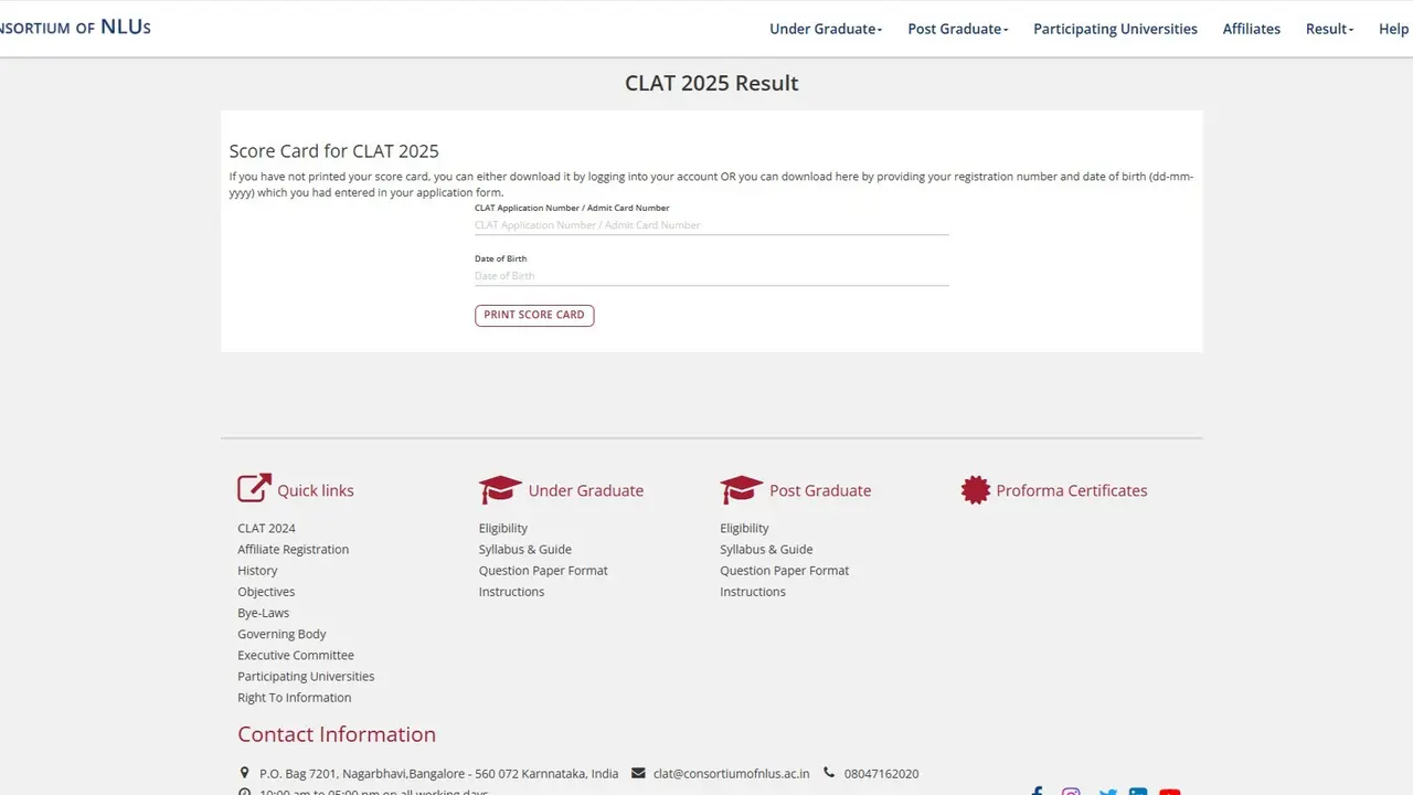 CLAT Result 2025 Expected to Be Out at consortiumofnlus.ac.in, Here's How to Download Scorecard CLAT Result 2025 Expected to Be Out Soon