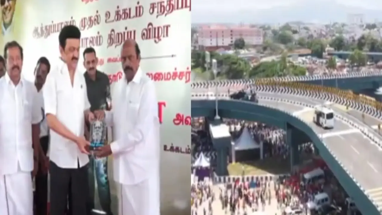 Tamil Nadu CM Stalin Inaugurates New Flyover in Coimbatore, Brings Relief to Commuters CM MK Stalin inaugurated a new 3.8 km flyover in Coimbatore