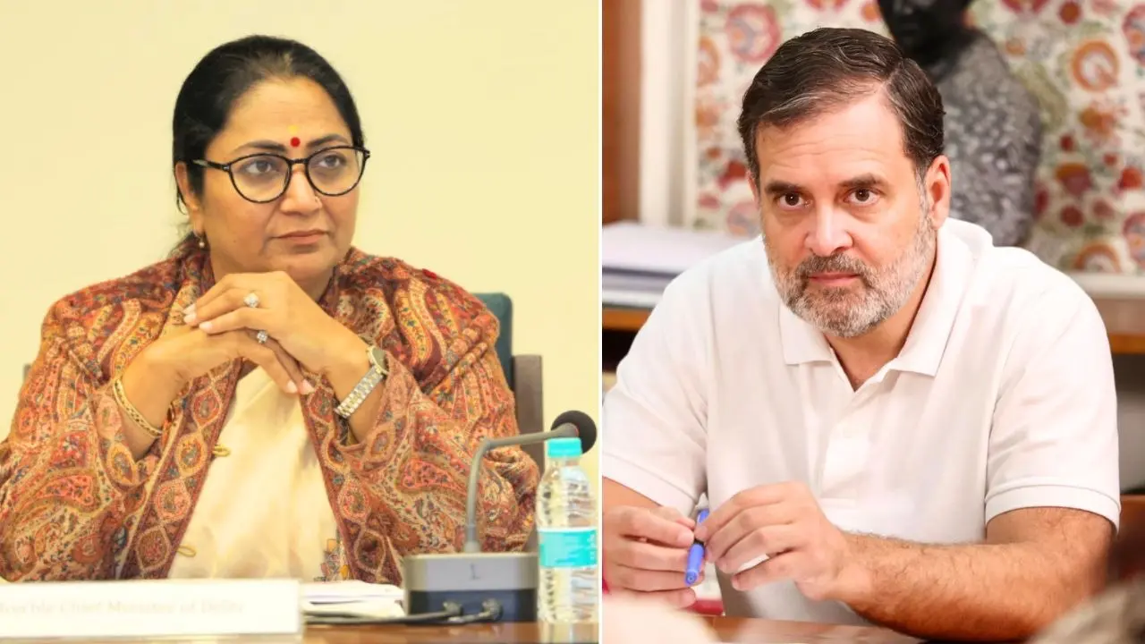 cm rekha gupta/ Rahul Gandhi
