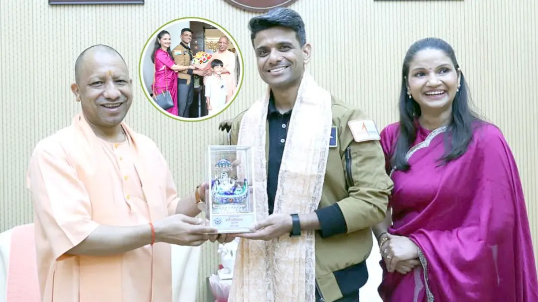 CM Yogi and Shubhanshu Shukla