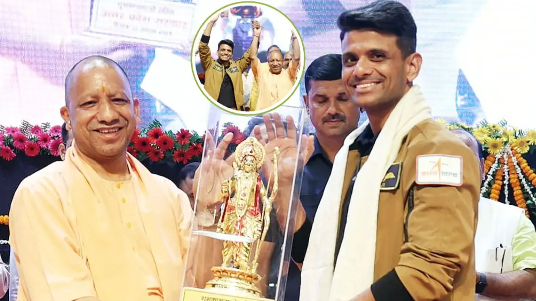 CM Yogi and Shubhanshu Shukla