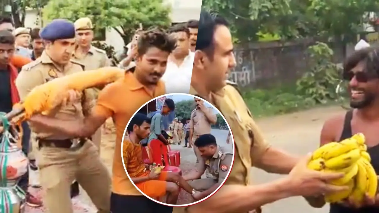 CO Anuj Chaudhary welcomed the kanwariyas