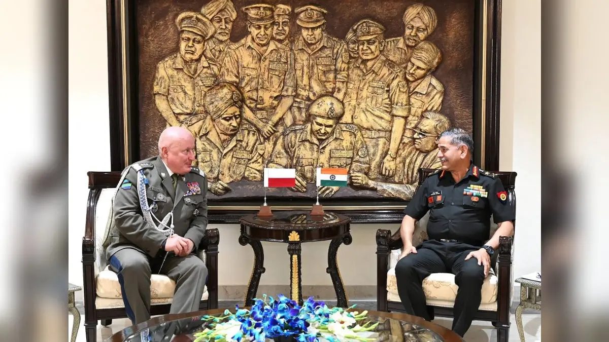 COAS Gen Dwivedi, Polish Counterpart Discuss Strengthening Defence Cooperation At UNTCC In Delhi