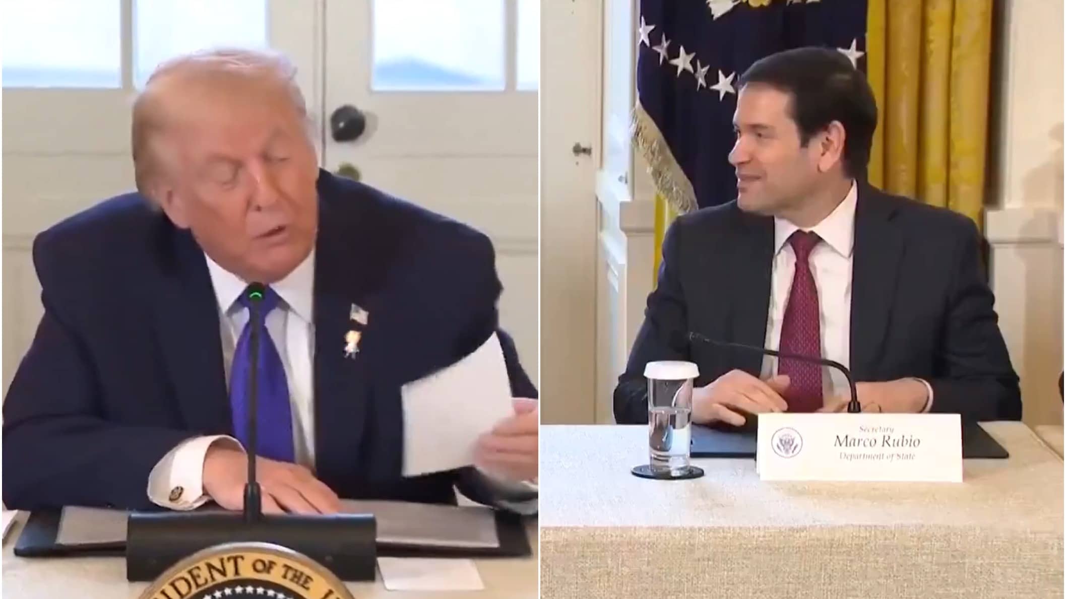 'Confused' Trump Reads Marco Rubio's Private Note Aloud On Live TV | WATCH
