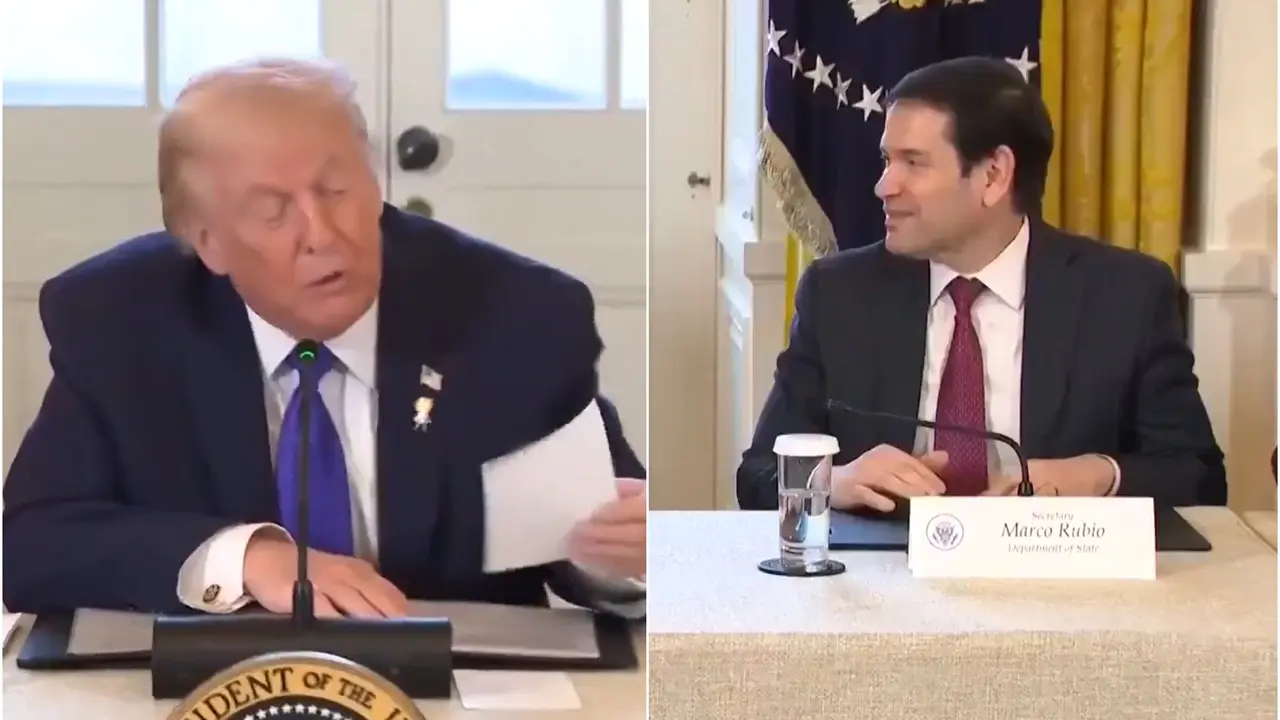 'Confused' Trump Reads Marco Rubio's Private Note Aloud On Live TV | WATCH