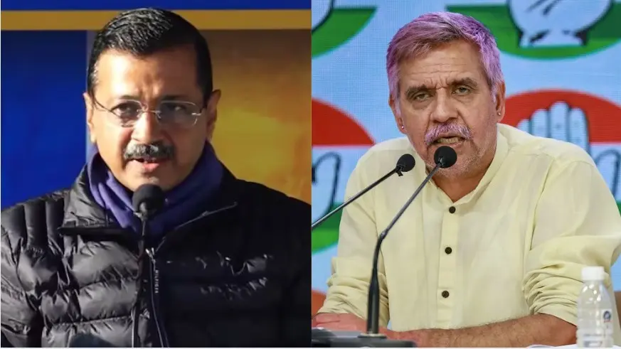 Congress leader Sandeep Dikshit and AAP chief Arvind Kejriwal