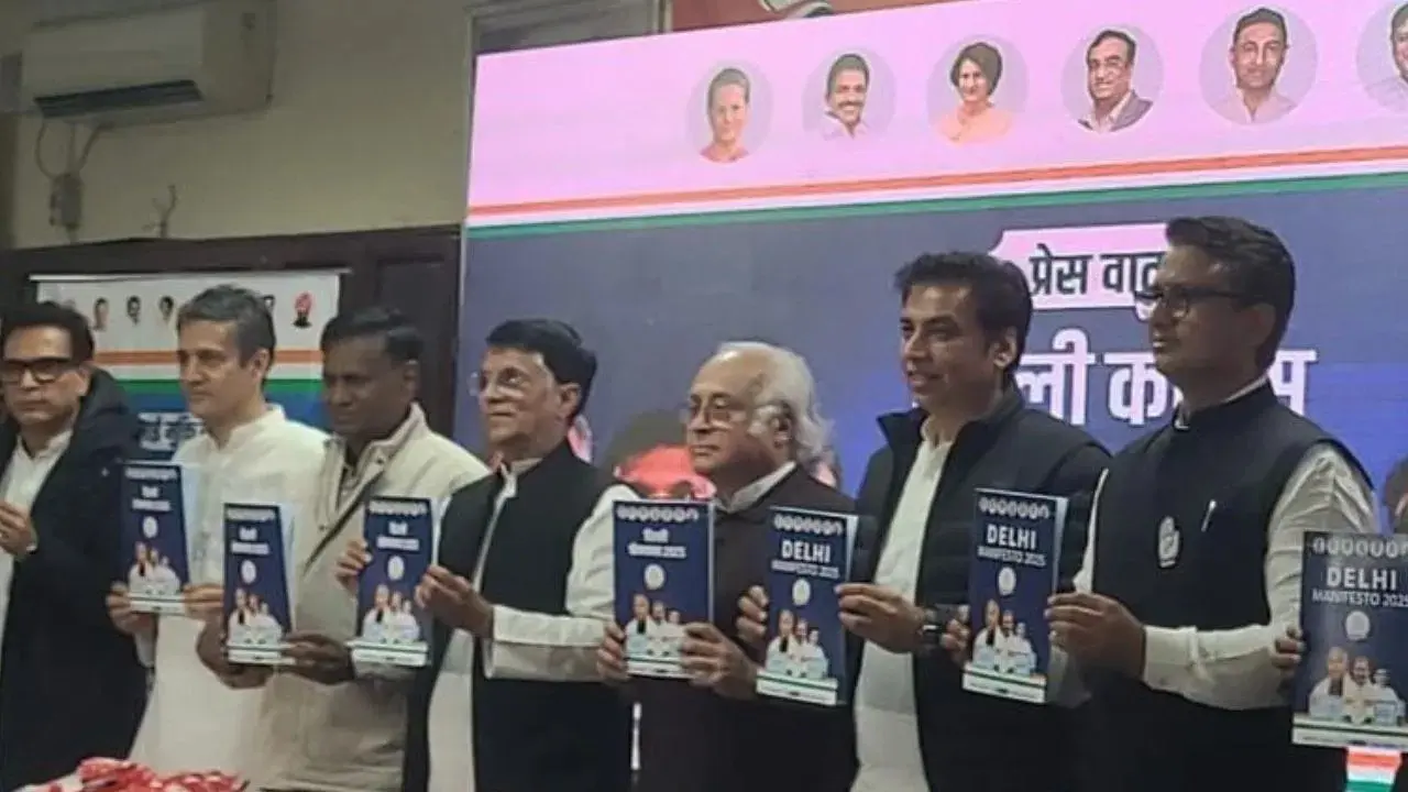 Delhi Polls: Congress Releases Manifesto, Promises Caste Census, Meals At ₹5 If Elected Delhi Polls: Congress Releases Manifesto, Promises Caste Census, Meals At ₹5 If Elected