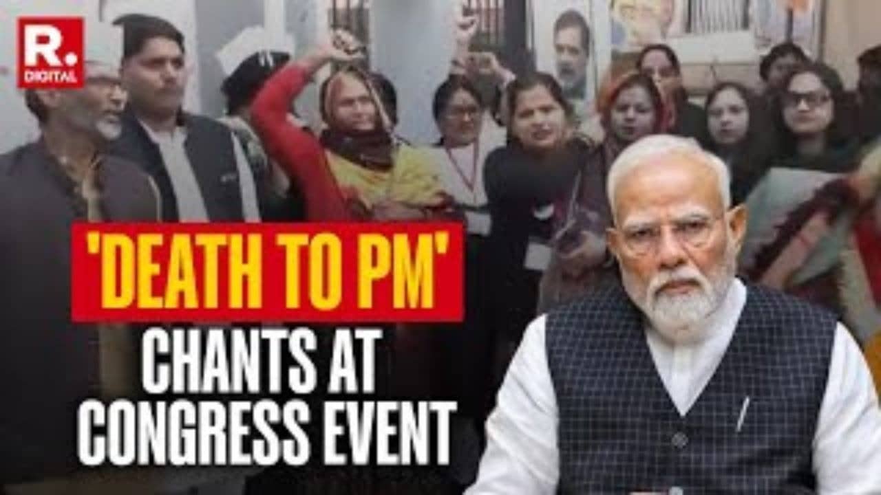 Congress Workers Chant 'Death To PM' Before Rally