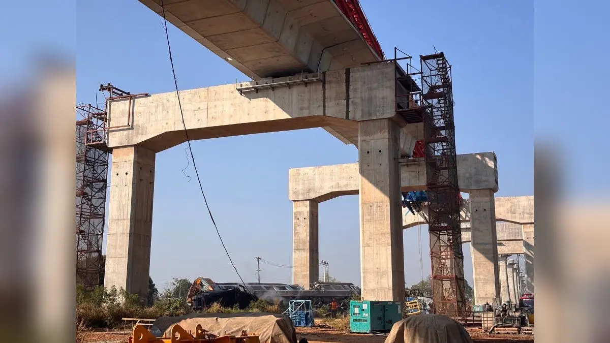 Construction Crane Falls On Moving Train In Northeastern Thailand; At Least 12 Killed