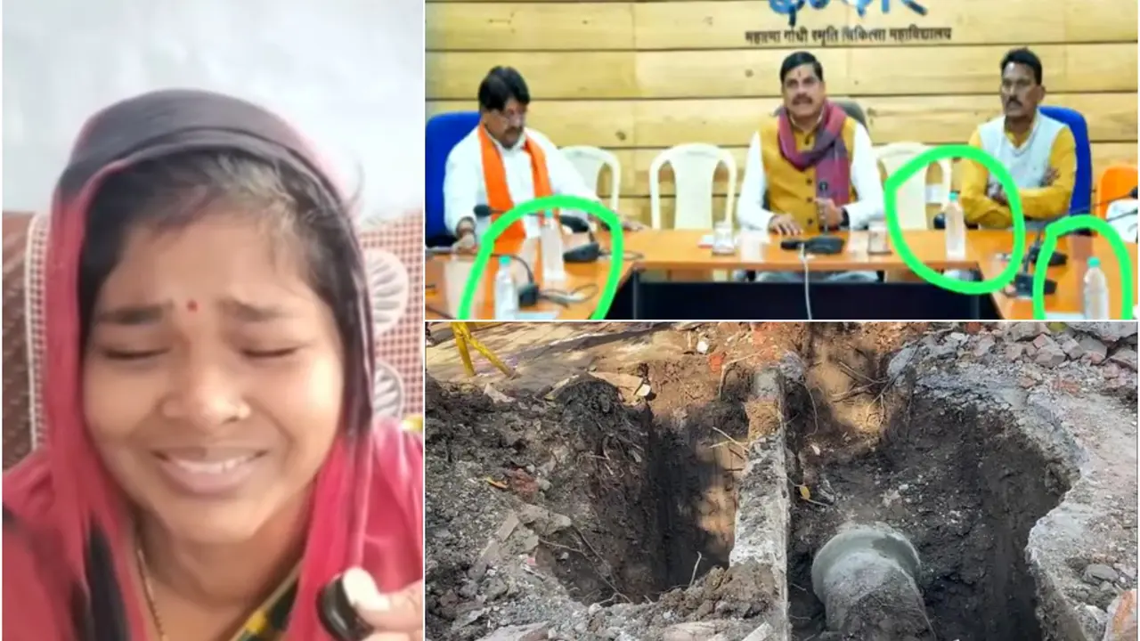 Contrasting Pics Show Poisoned Water For Citizens, But Mineral Water For Politicians