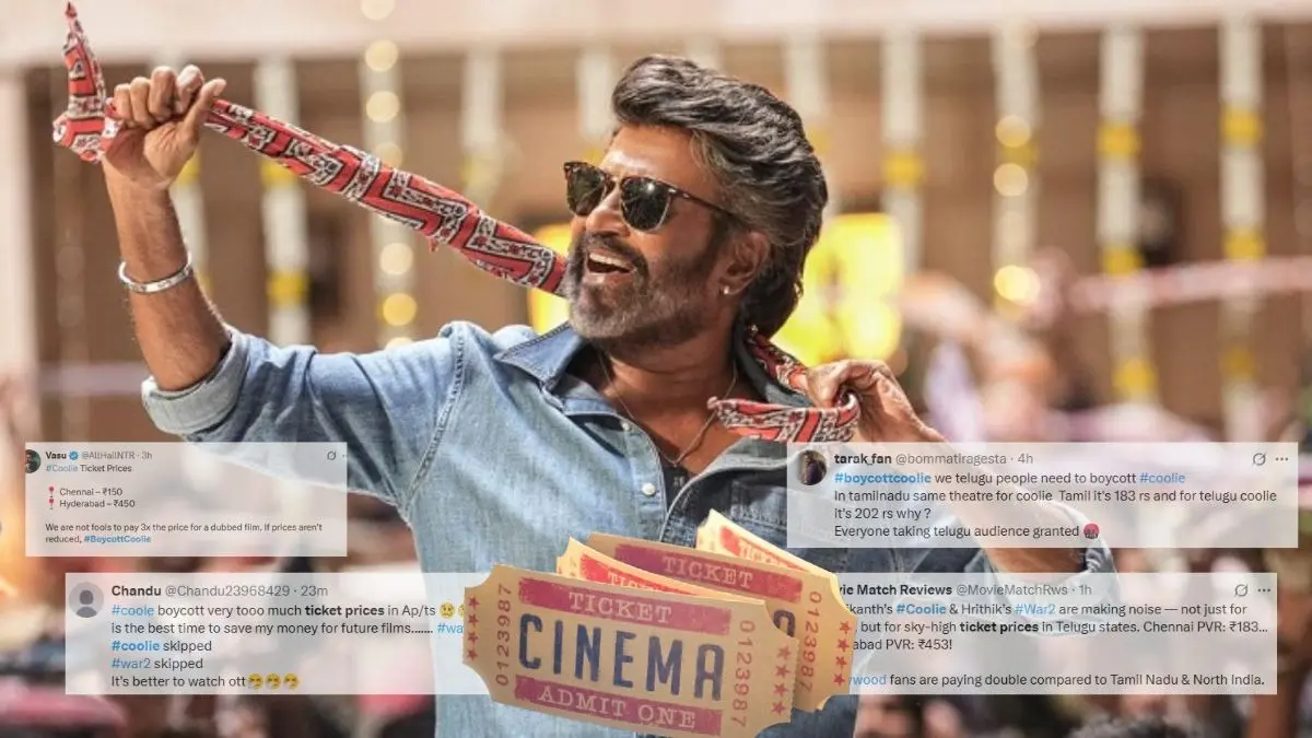 'Boycott Coolie' Gains Momentum As Netizens Flag 3x Ticket Price Hike For Telugu Dubbed Version Of Rajinikanth Starrer Coolie Dubbed Versions Ticket Prices Receive Massive Backlash