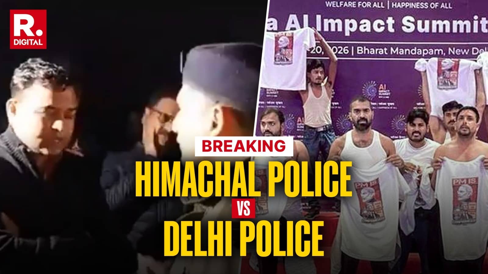 Cops Arrest Cops!: 20 Delhi Police Officials Intercepted By Himachal Police Over Arrest Of Congress Workers For Shirtless Protest