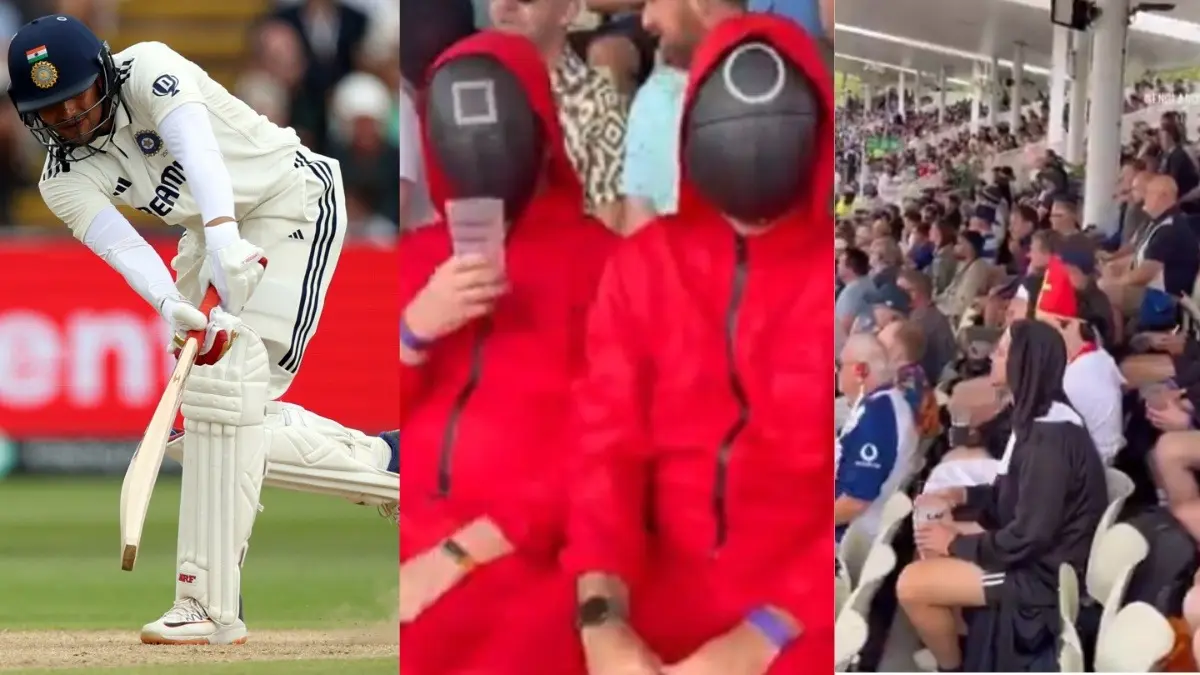 WATCH: Squid Games Fever Grips Edgbaston Test, Cosplayers Rally Behind England As Shubman Gill Continues To Dominate Ben Stokes' Men Cosplayers Back England At Edgbaston Test As India Skipper Continue To Dominate
