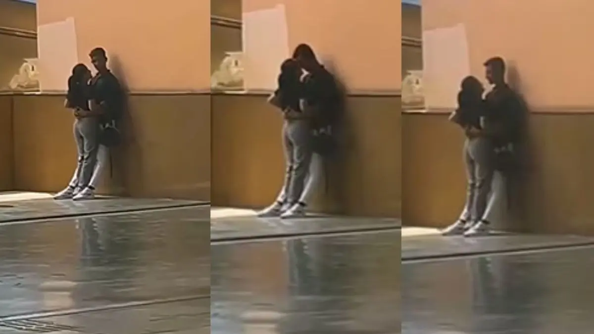 Couple Romance at Public Place