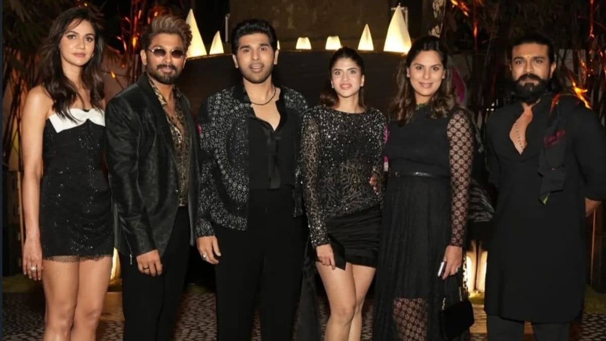 Cousins Ram Charan, Allu Arjun Come Together To Celebrate Allu Sirish-Nayanika
