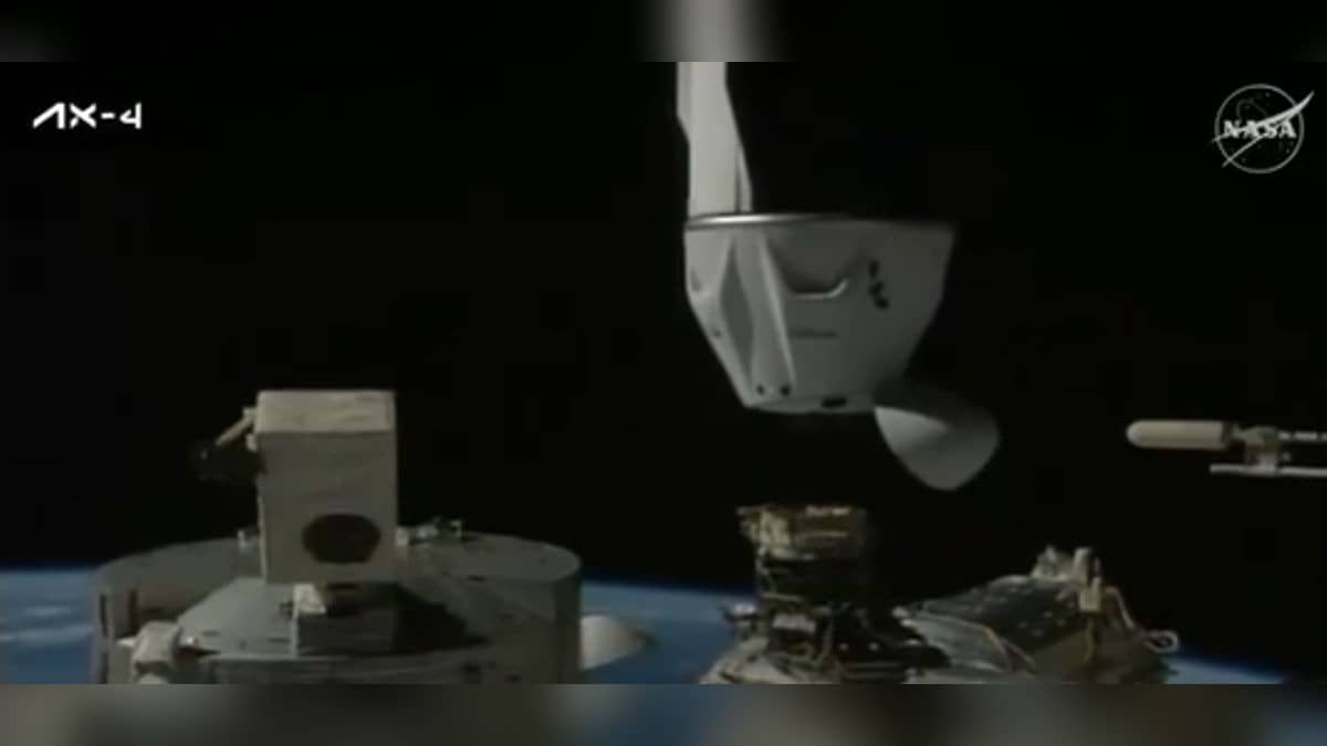 Moment When Axiom-4 Mission Piloted By Group Captain Shubhanshu Shukla Docked At International Space Station