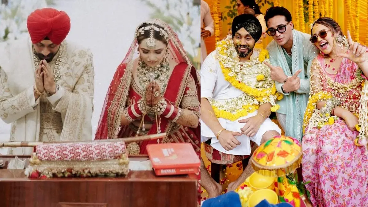 cricketer abhishek sharma sister komal sharma wedding with lovish oberoi wedding rituals viral video