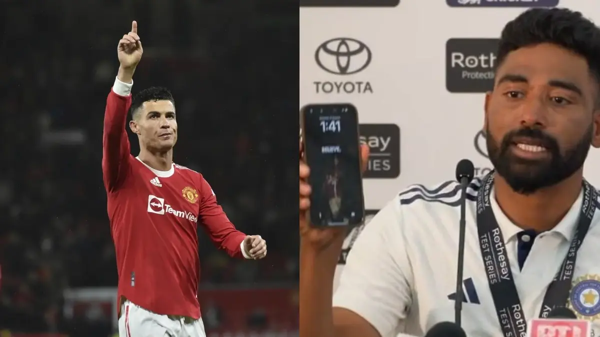 Cristiano Ronaldo and Mohammed Siraj