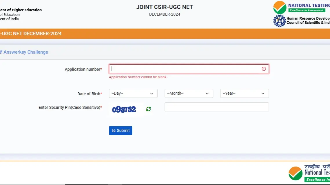 CSIR NET Answer Key 2024