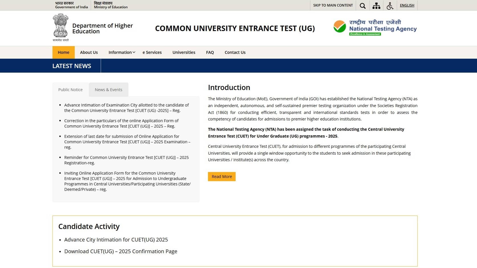 CUET UG Admit Card 2025 to Be Out Soon at cuet.nta.nic.in, Here How to ...