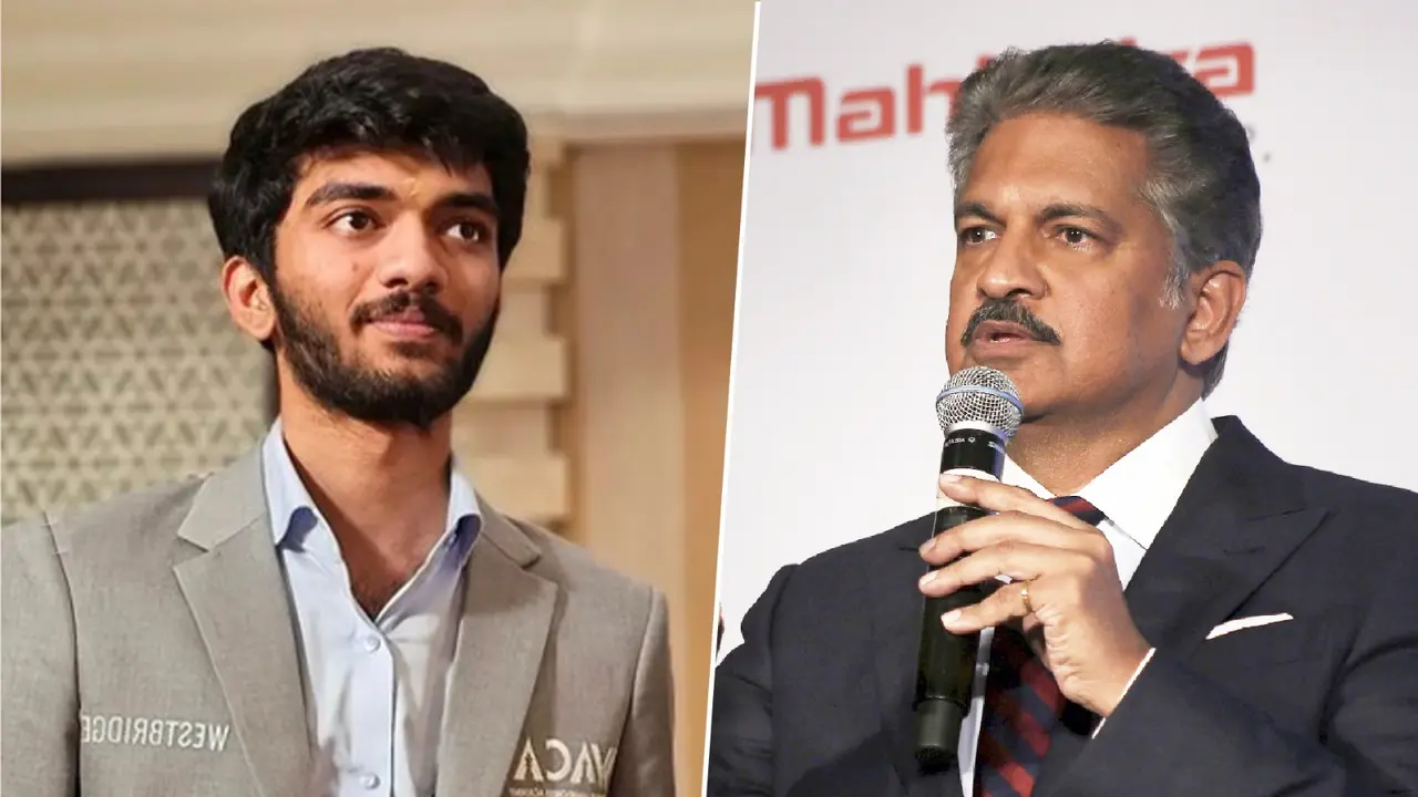 D Gukesh and Anand Mahindra