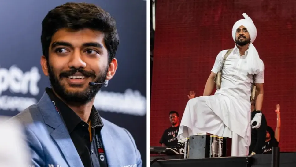 D Gukesh and Diljit Dosanjh