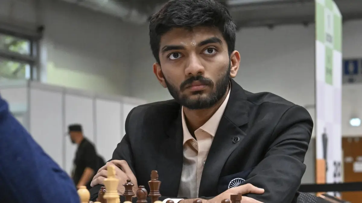 D Gukesh at the World Chess Championship