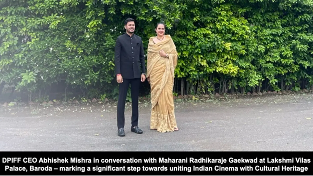 Dadasaheb Phalke International Film Festival CEO Abhishek Mishra Meets Maharani Radhikaraje Gaekwad at Lakshmi Vilas Palace