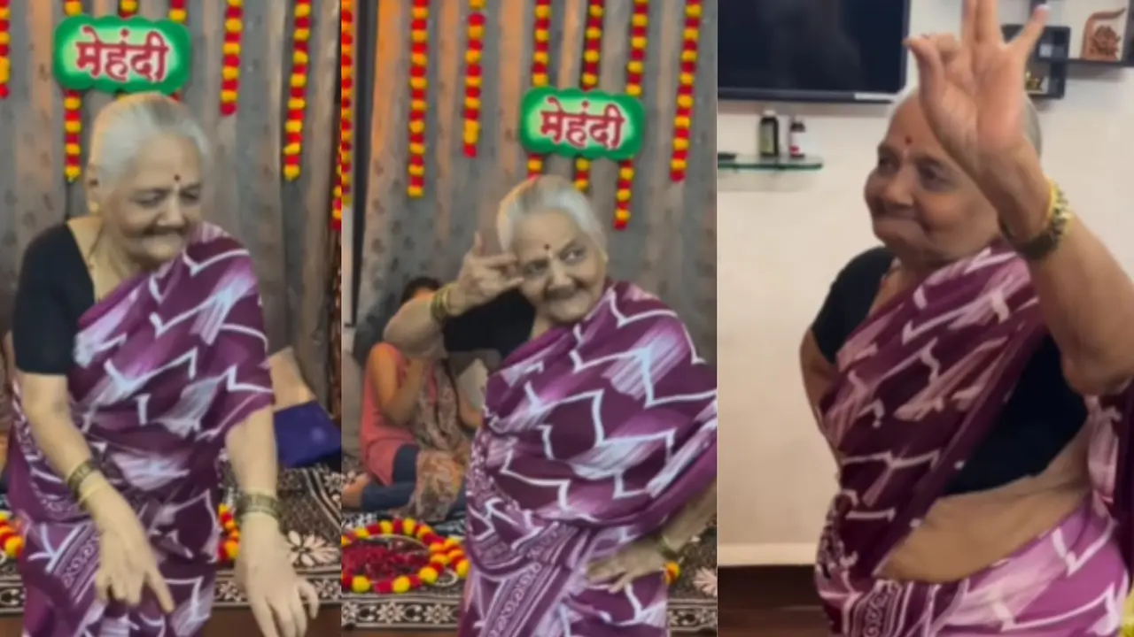 Dadi Viral Dance on Kajra Re Song