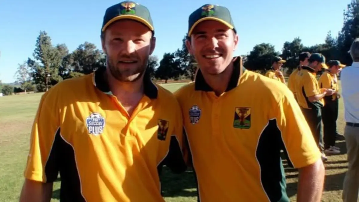 Damien Martyn during a friendly game in LA