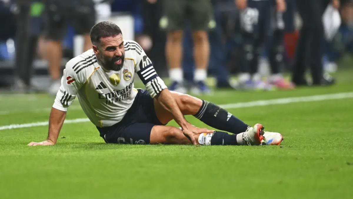 Dani Carvajal injures himself during Real Oviedo vs Real Madrid game