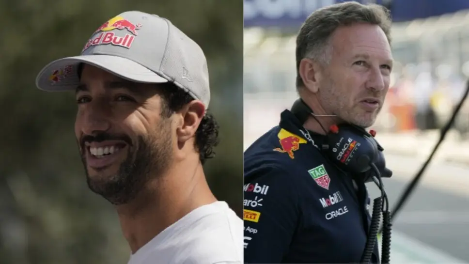 Christian Horner Reveals Helmut Marko Wanted Ricciardo Out After Barcelona GP Daniel Ricciardo and Christian Horner