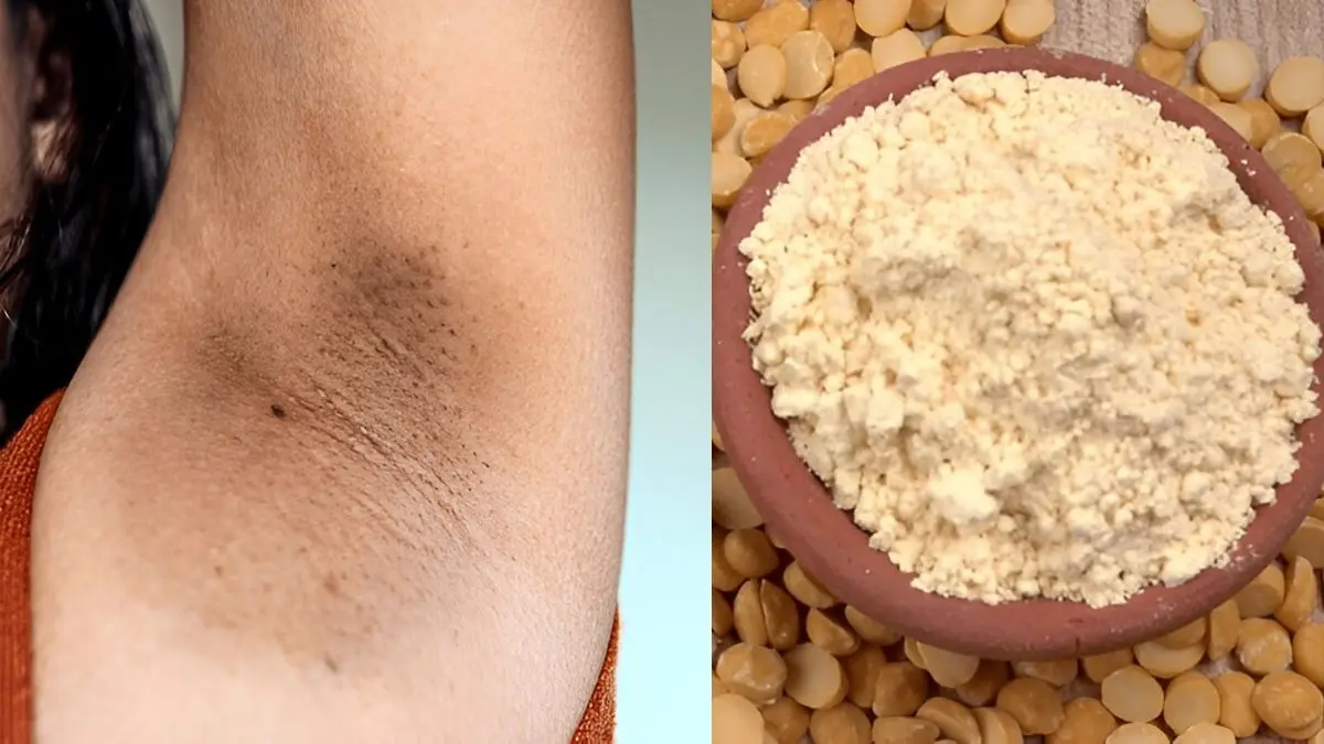 dark underarms home remedy to brighten armpit skin using gram flour besan ko tvacha par lagane ke fayde