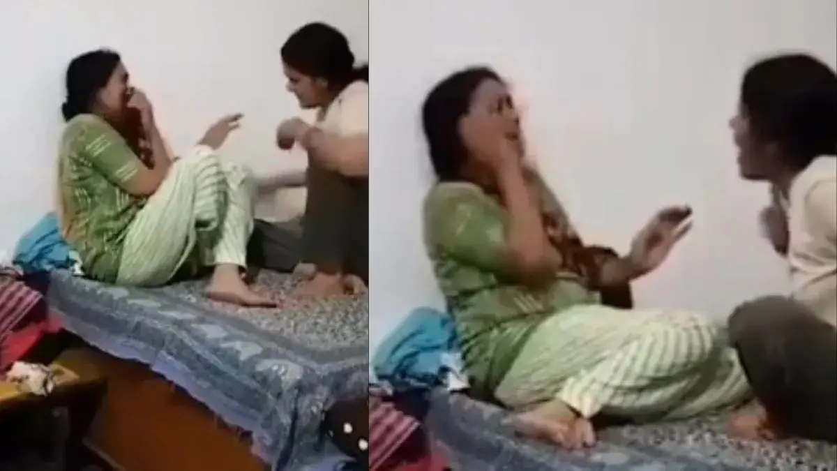 Daughter brutally beating her mother