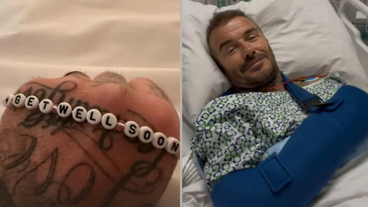 David Beckham following his surgery