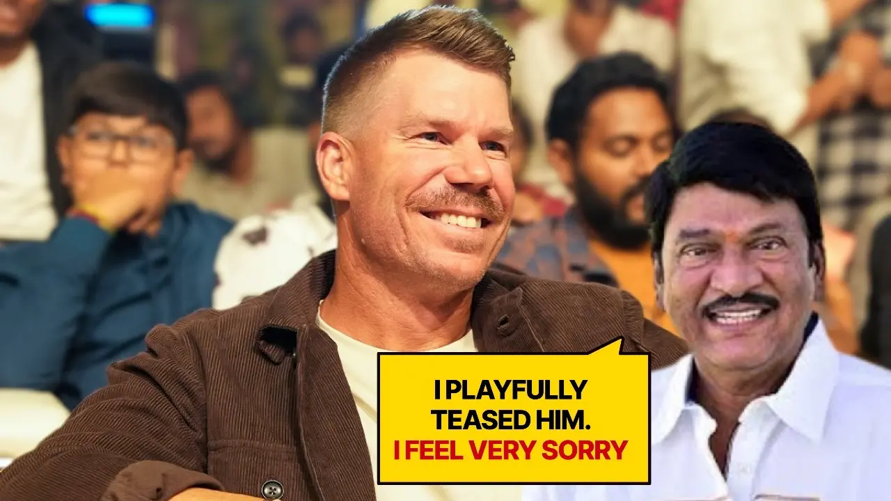 David Warner at Robinhood pre-release event