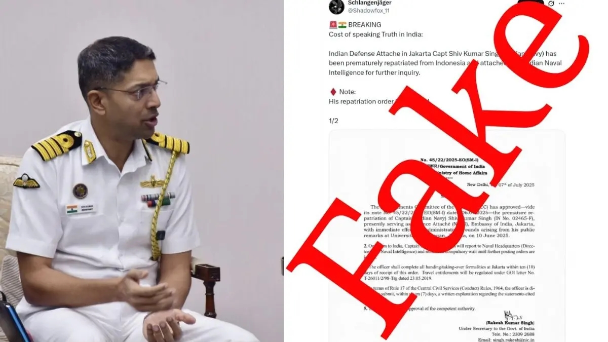 Defence Attaché Captain Shiv Kumar targeted by Pakistani misinformation spocial media handles.