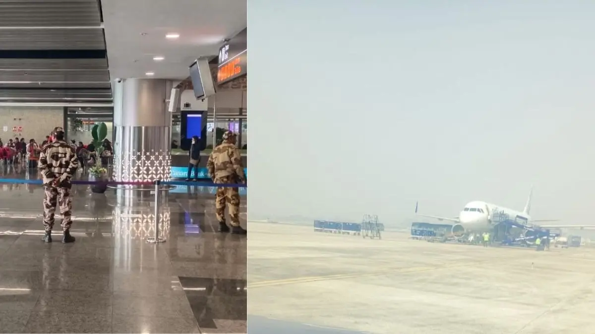 Delhi-Bagdogra IndiGo Flight Makes Emergency Landing at Lucknow Airport After Bomb Threat; Search Underway Delhi-Bagdogra IndiGo Flight Makes Emergency Landing at Lucknow Airport After Bomb Threat; Search Underway