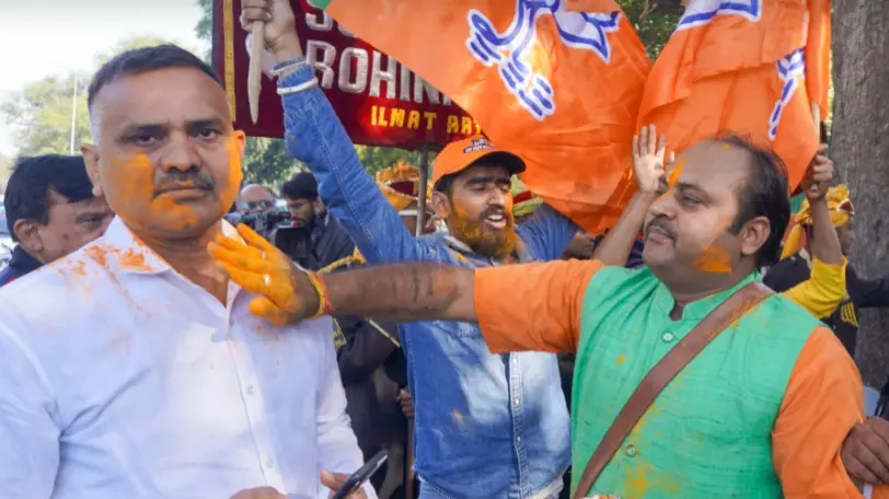 Delhi Election Result 2025: Celebration begins at BJP headquarters