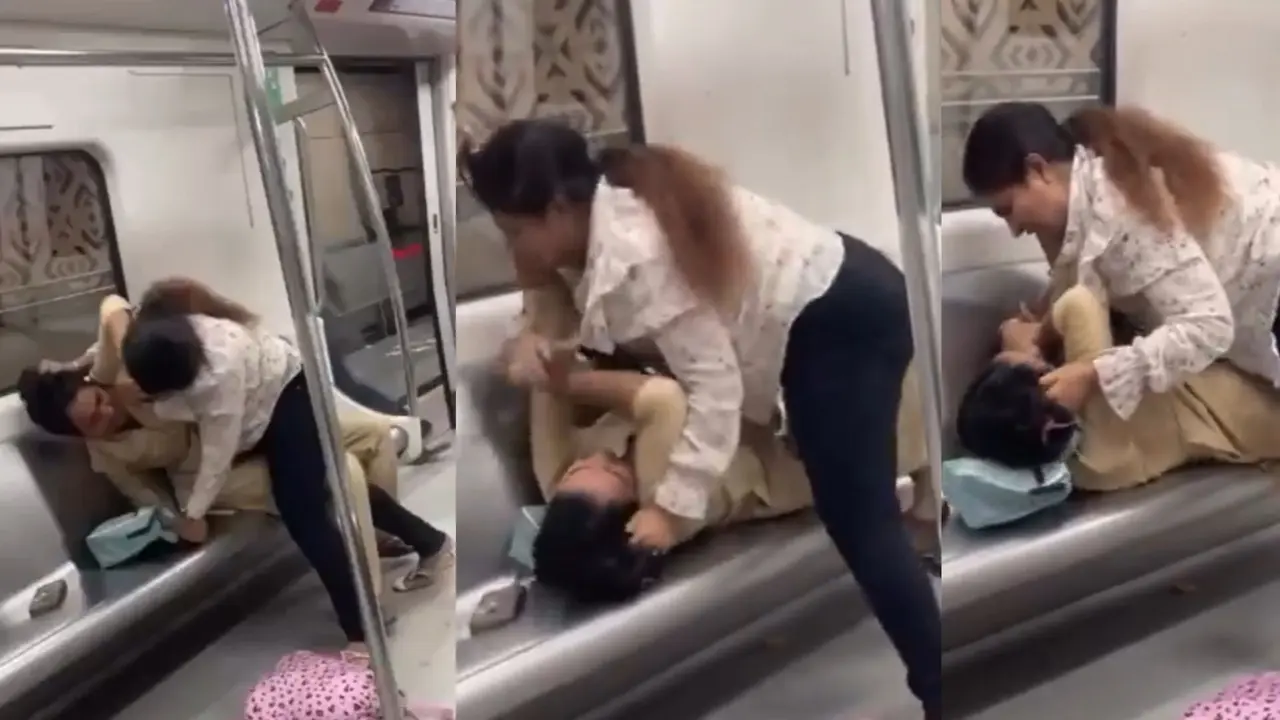 delhi metro viral video