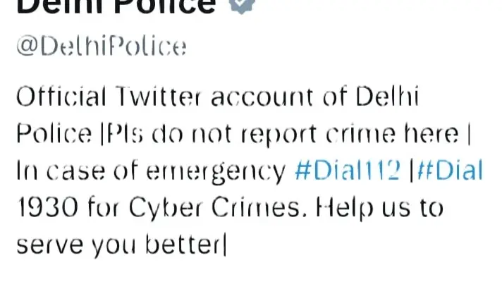Delhi Police X Account Hacked
