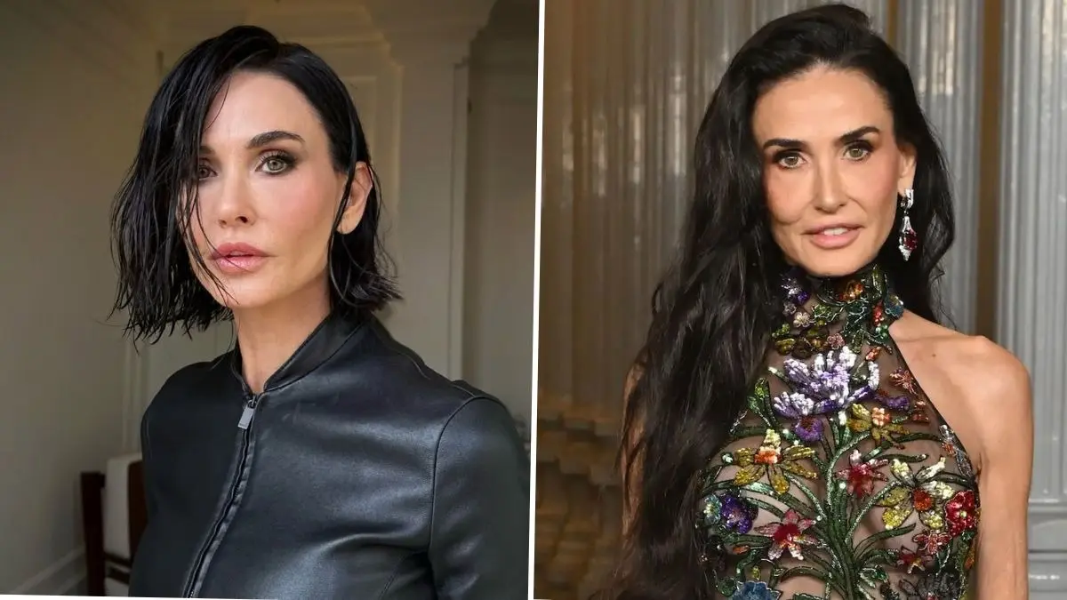 Demi Moore Debuts Dramatic Bob At Milan Fashion Week, Fans Worry About Her Signature Locks Demi Moore's new look sparks buzz