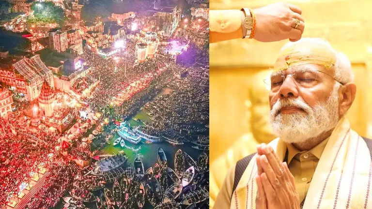 Dev Deepavali: PM मोदी ने देव दीपावली पर काशी के घाटों की भव्य तस्वीरें की शेयर, लिखा- हर हर महादेव; देखिए PHOTOS Dev Deepavali
