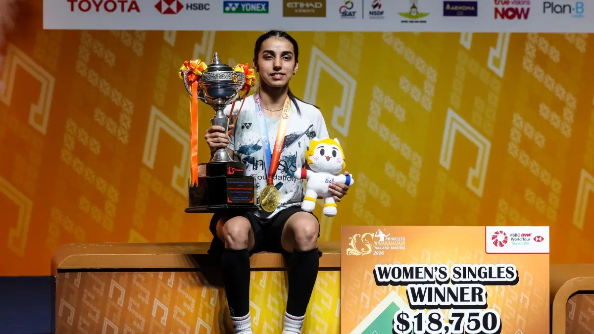 Devika Sihag with Thailand Masters trophy
