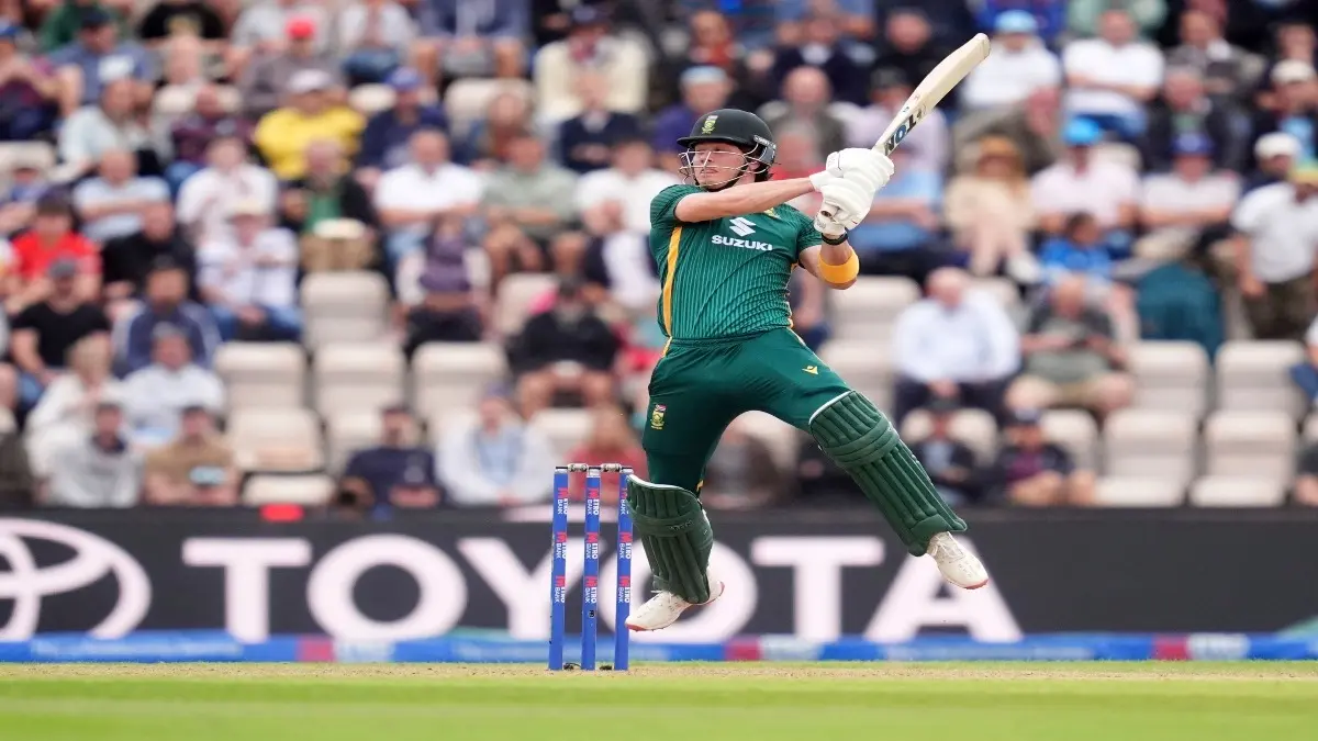 Dewald Brevis in action for South Africa