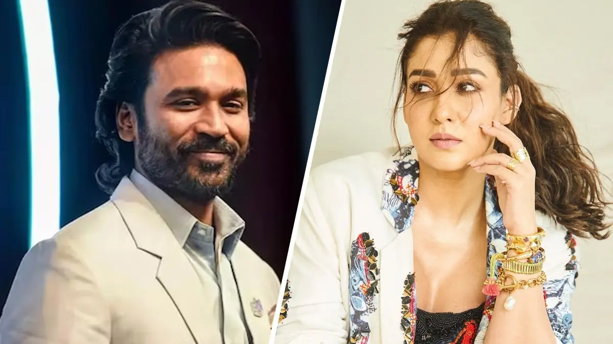 Dhanush (L), Nayanthara (R)