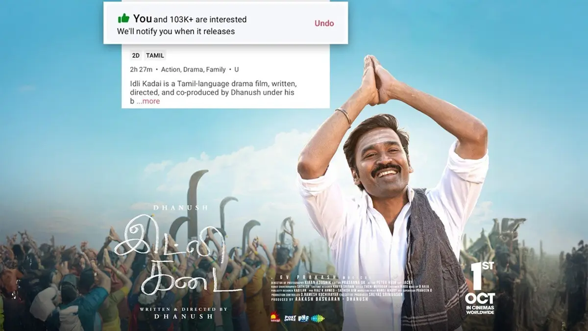 Dhanush starrer Idli Kadai will release on October 1