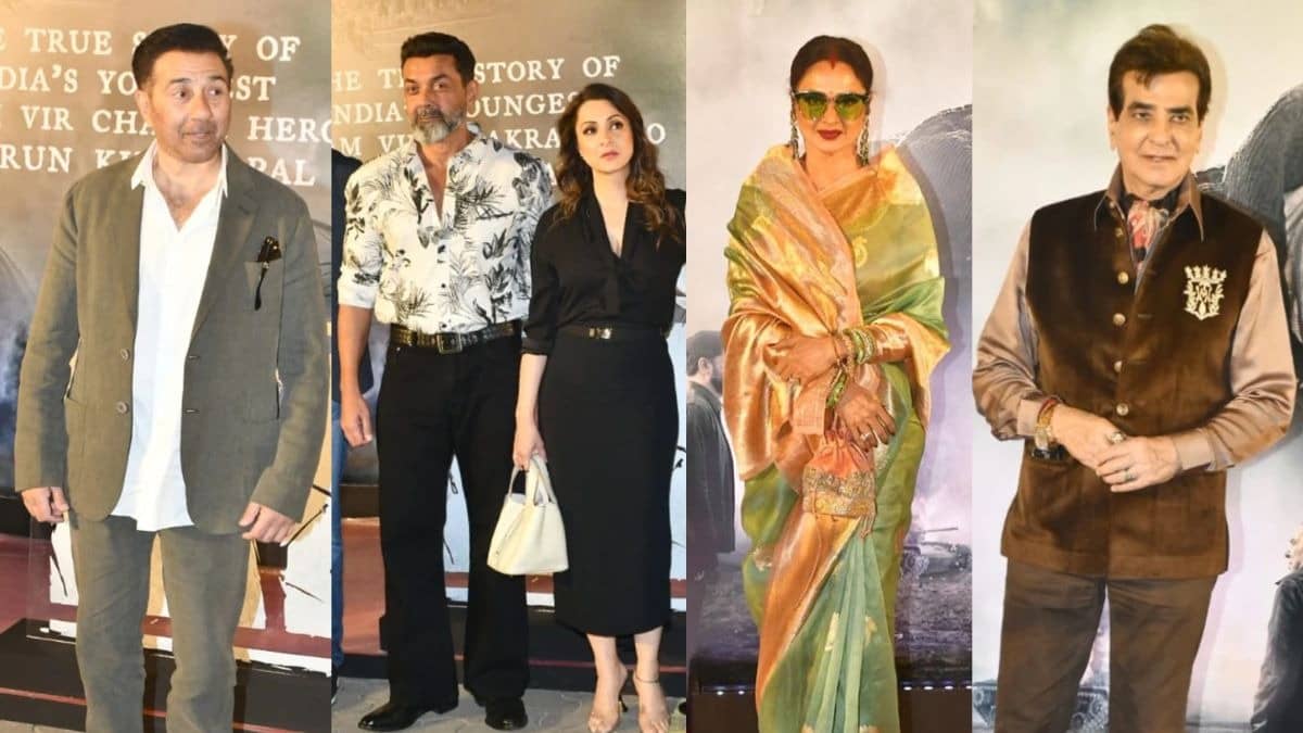 Special screening of Dharmendra’s last film Ikkis, gathering of Bollywood stars; Sunny Deol looked emotional