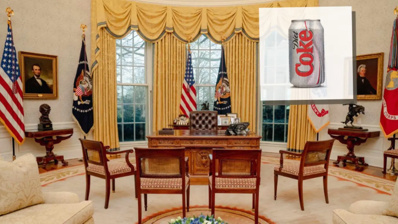 'Diet Coke Button' Returns to The Oval Office As White House Revamped Diet Coke Button in Oval Office