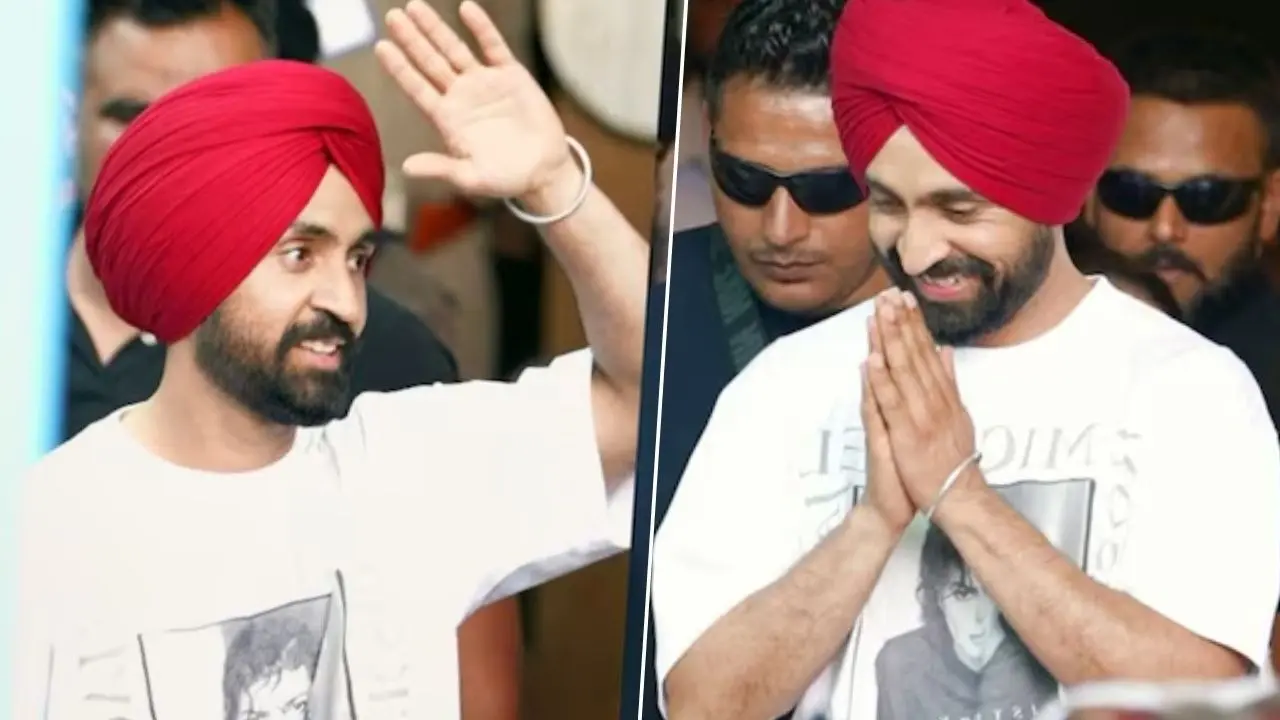 Diljit Dosanjh Makes 1st Appearance In Mumbai Amid Sardaar Ji 3 Controversy, Greets Paps With Folded Hands